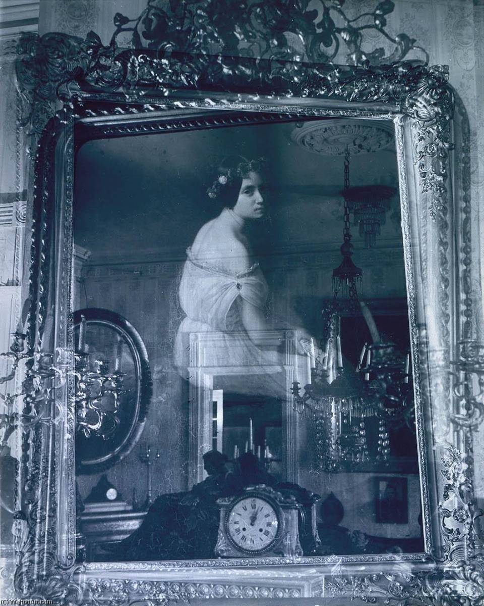 Wikioo.org - The Encyclopedia of Fine Arts - Painting, Artwork by Clarence John Laughlin - The Mirror of Long Ago