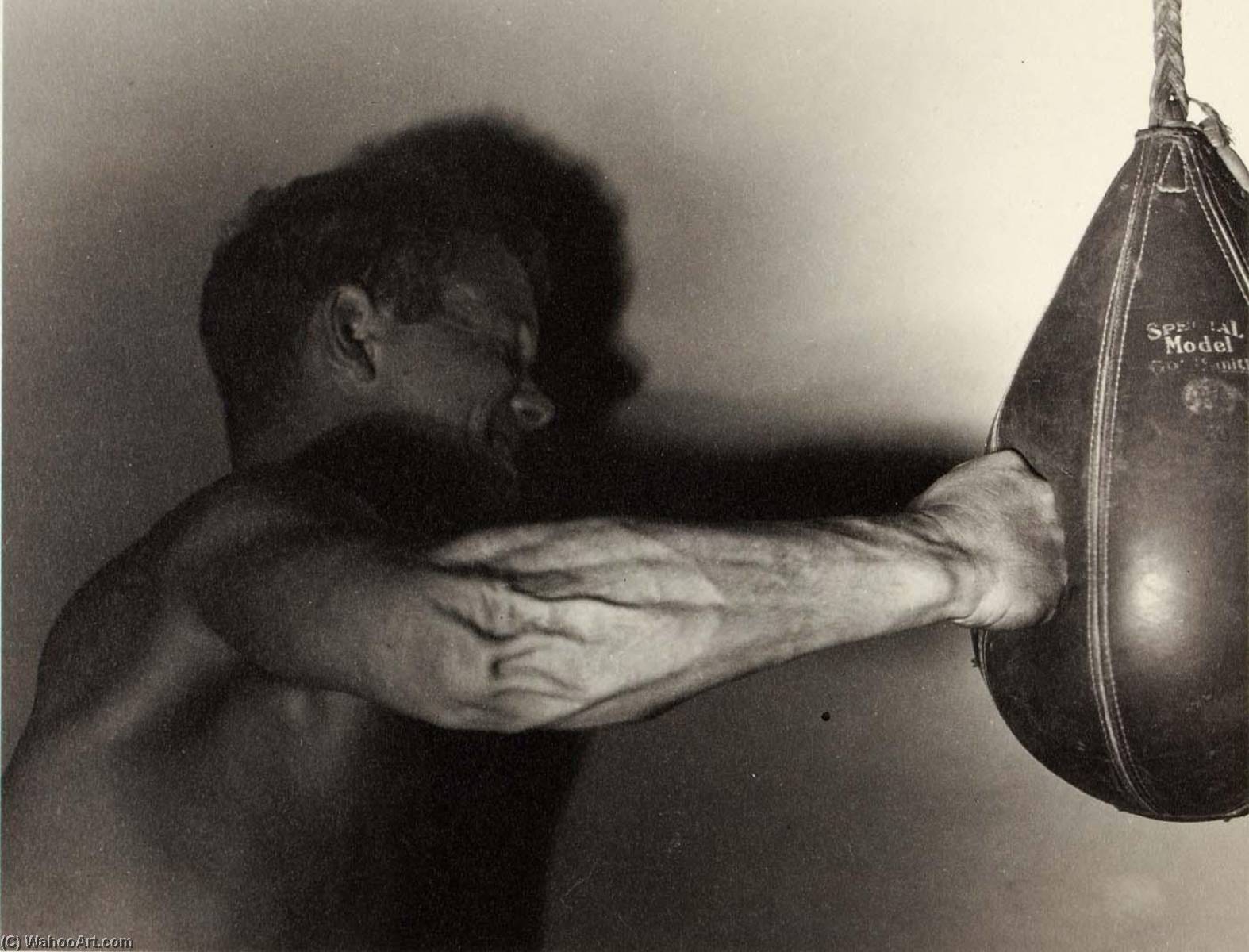 WikiOO.org - Enciklopedija dailės - Tapyba, meno kuriniai Harold E Edgerton - Unidentified boxer punching bag