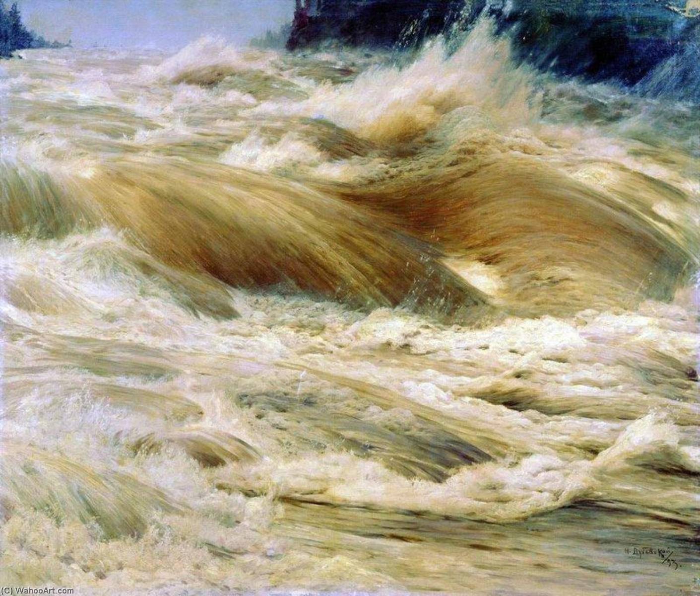 Wikioo.org - The Encyclopedia of Fine Arts - Painting, Artwork by Nikolai Nikanorovich Dubovskoy - Imatra Waterfall