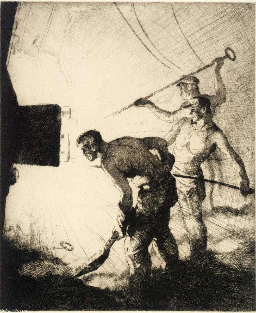 WikiOO.org - Encyclopedia of Fine Arts - Maľba, Artwork James E Allen - The Coal Heavers