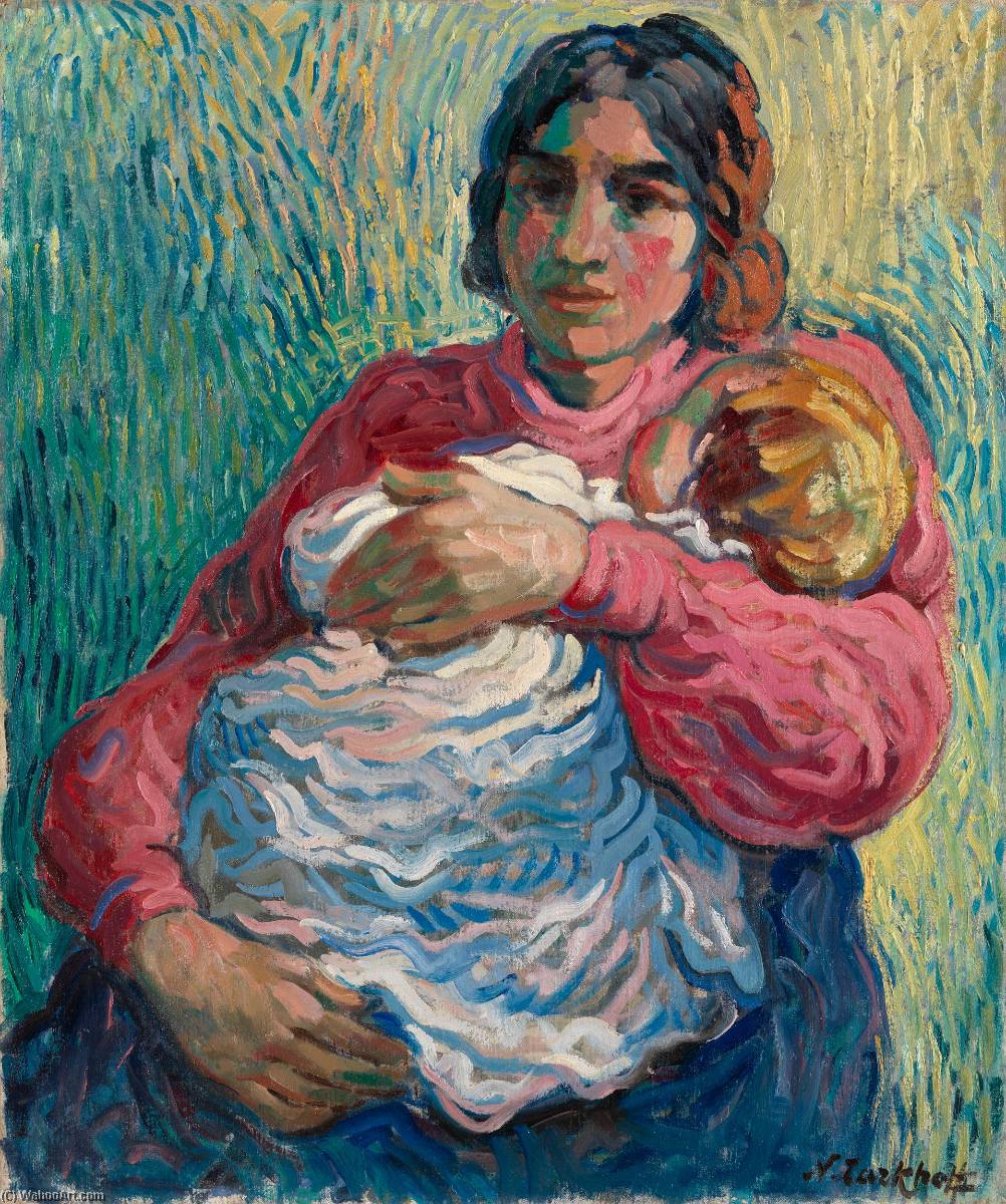 Wikioo.org - The Encyclopedia of Fine Arts - Painting, Artwork by Nicolas Tarkhoff - Motherhood
