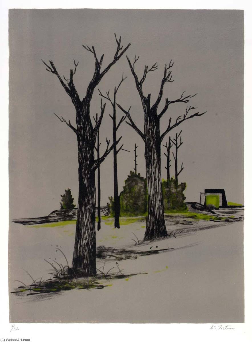Wikioo.org - The Encyclopedia of Fine Arts - Painting, Artwork by Karl Fortess - (Trees, portfolio) Barren Trees