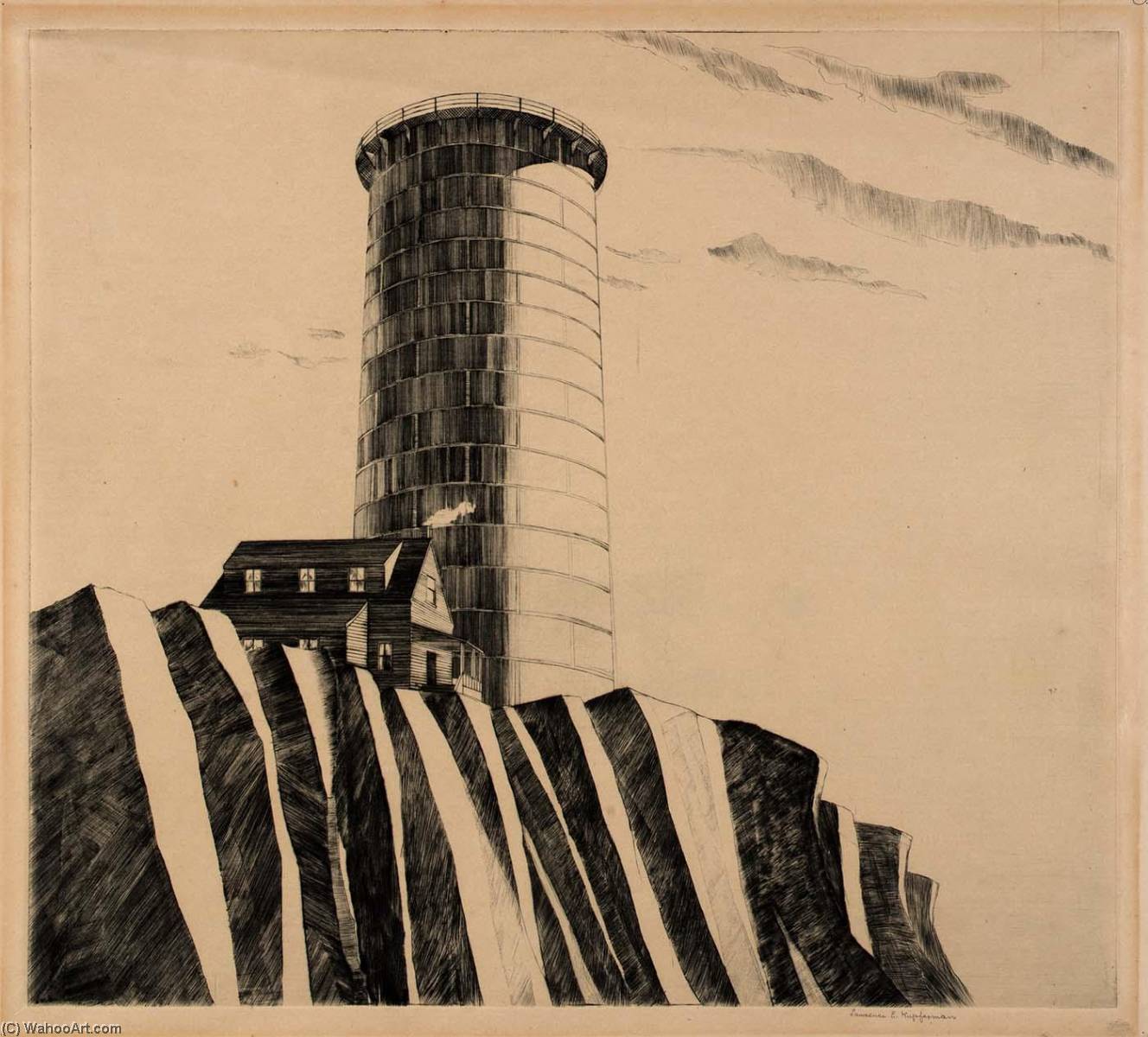 WikiOO.org - Enciclopedia of Fine Arts - Pictura, lucrări de artă Lawrence Kupferman - The Water Tower