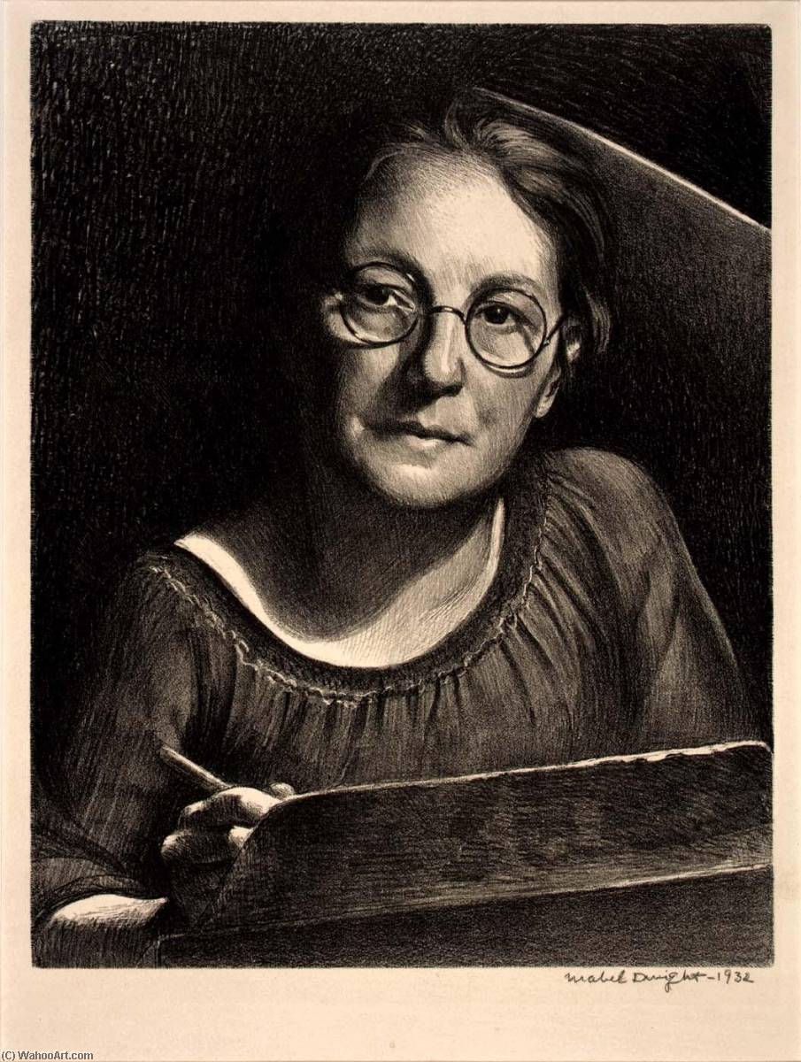 Wikioo.org - The Encyclopedia of Fine Arts - Painting, Artwork by Mabel Dwight - Self Portrait