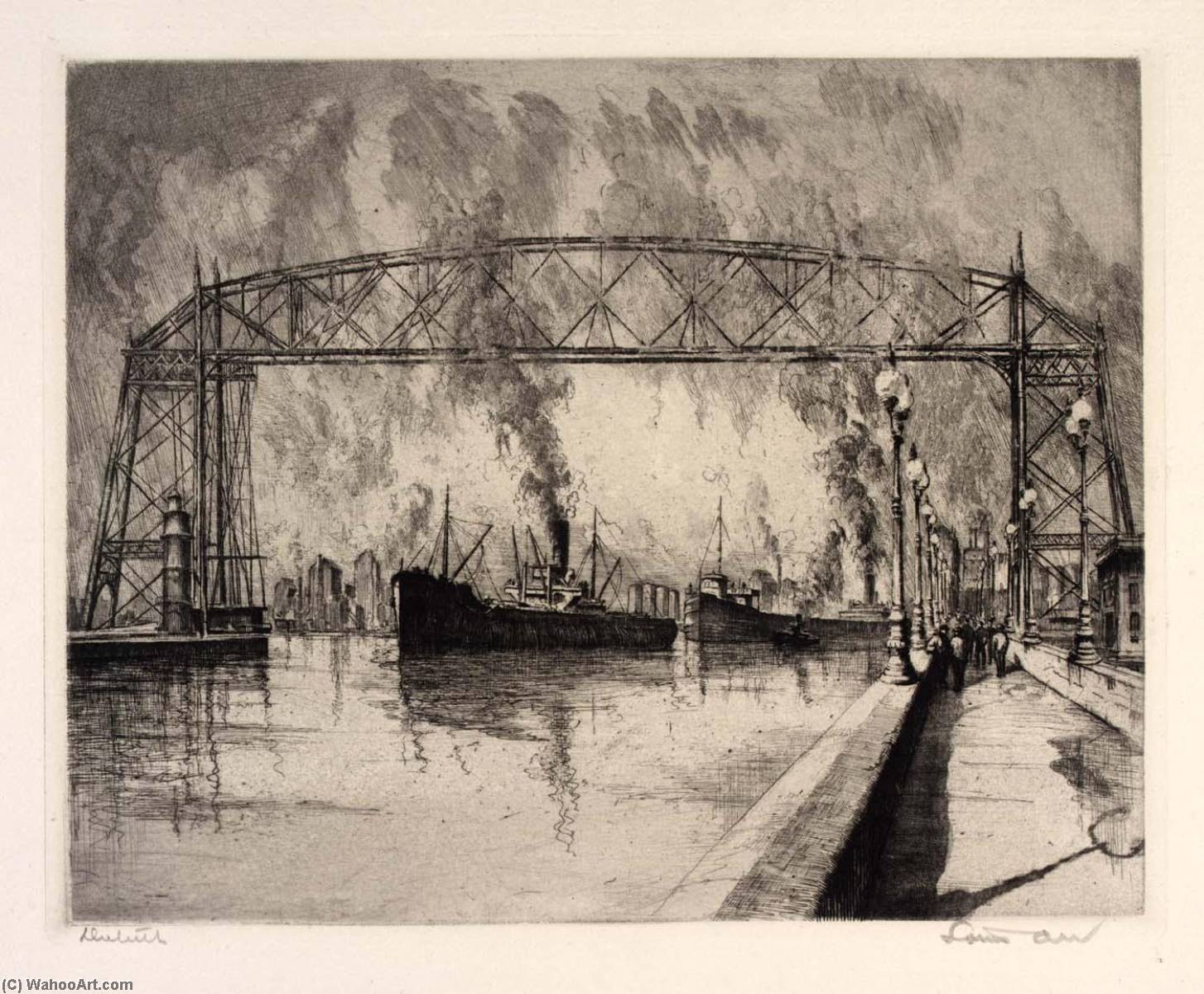 Wikioo.org - The Encyclopedia of Fine Arts - Painting, Artwork by Louis Orr - (Ports of America, portfolio) Duluth