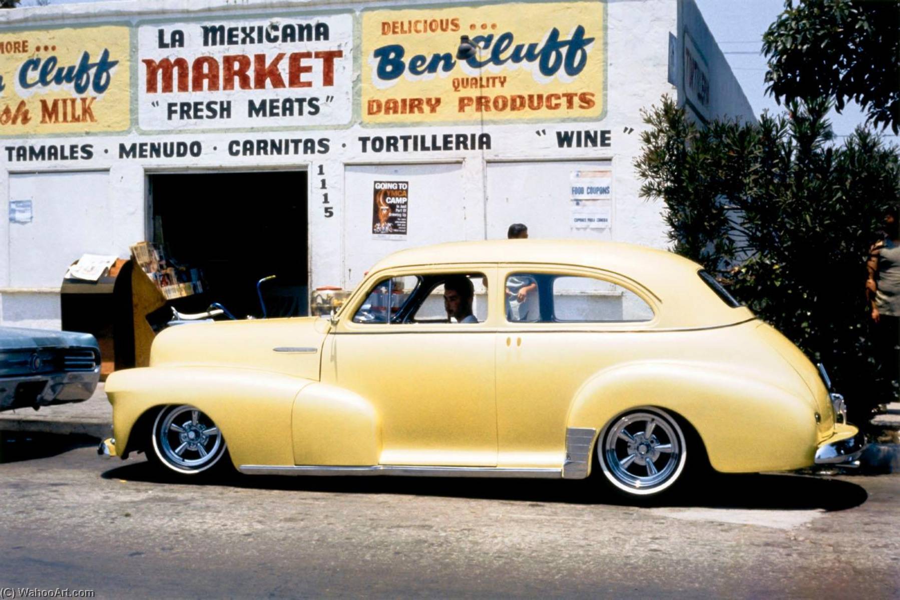 Wikioo.org - The Encyclopedia of Fine Arts - Painting, Artwork by Oscar R Castillo - '47 Chevy in Wilmington, California