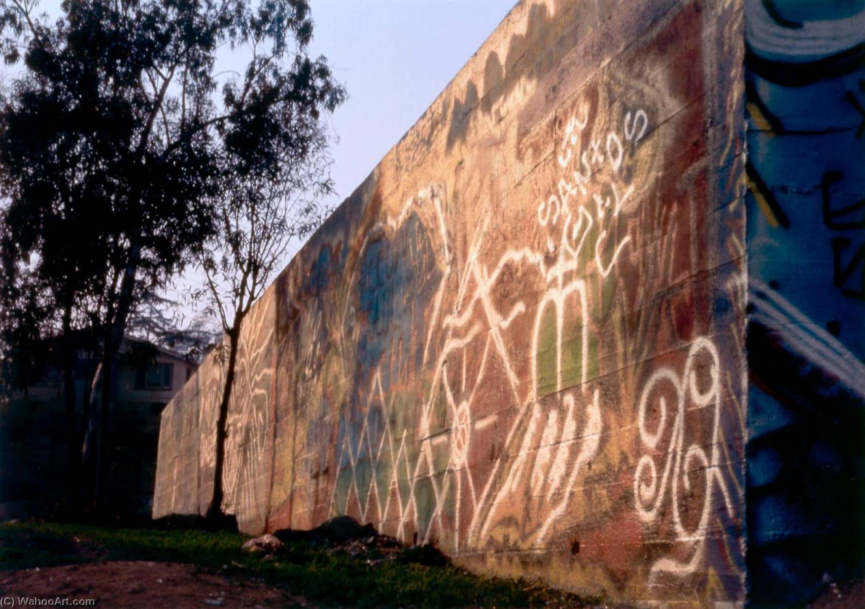 WikiOO.org - Enciclopedia of Fine Arts - Pictura, lucrări de artă Oscar R Castillo - Mechicano Art Center Project at the Geraghty Wall in East Los Angeles