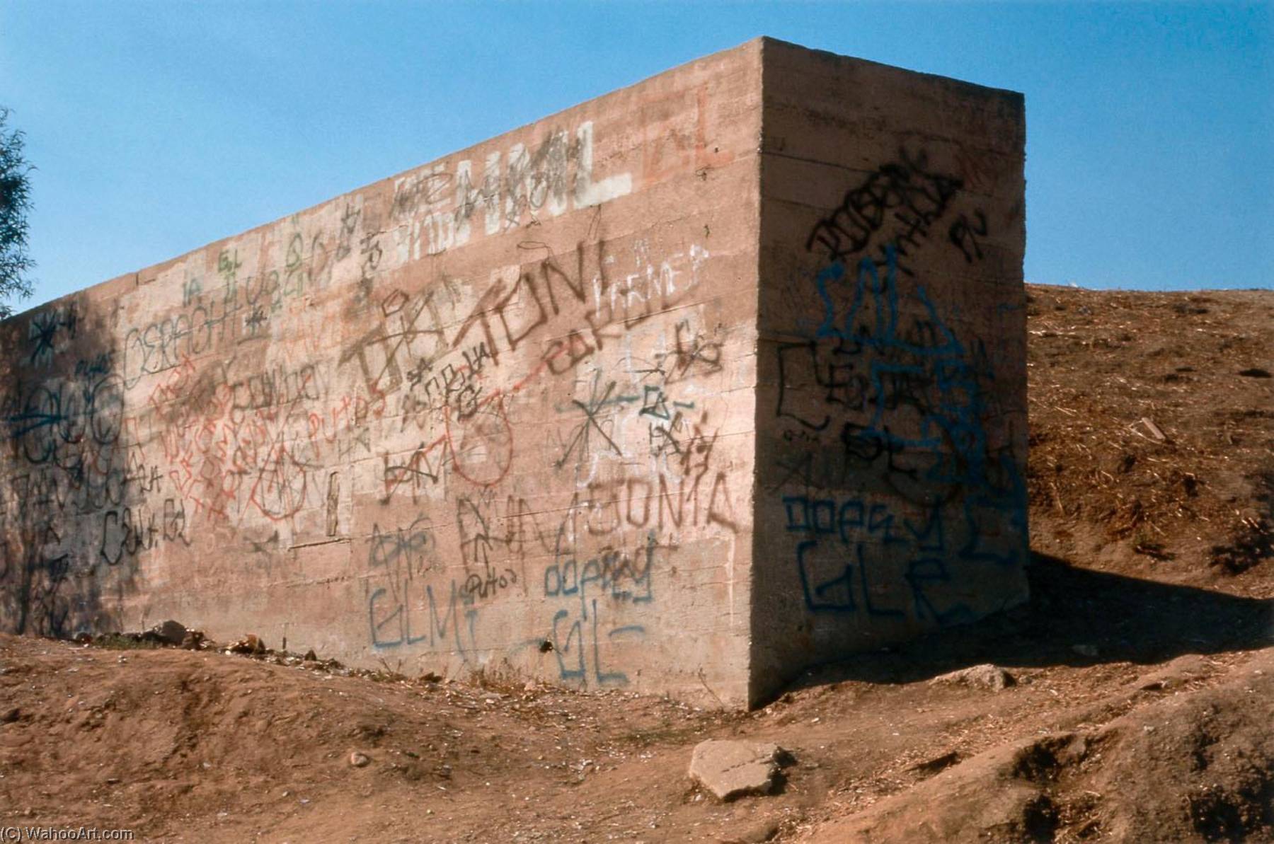 WikiOO.org - 백과 사전 - 회화, 삽화 Oscar R Castillo - Geraghty Wall in East Los Angeles