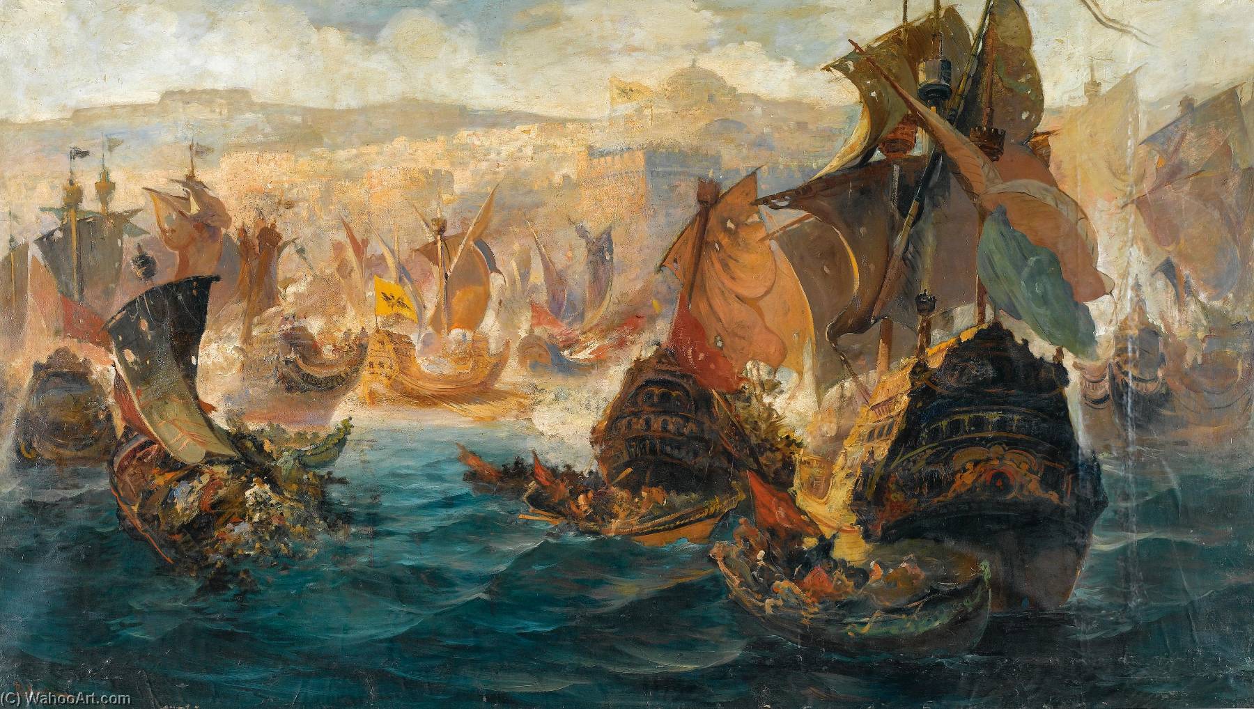 Wikioo.org - The Encyclopedia of Fine Arts - Painting, Artwork by Vasilios Chatzis - The Crusader invasion of Constantinople
