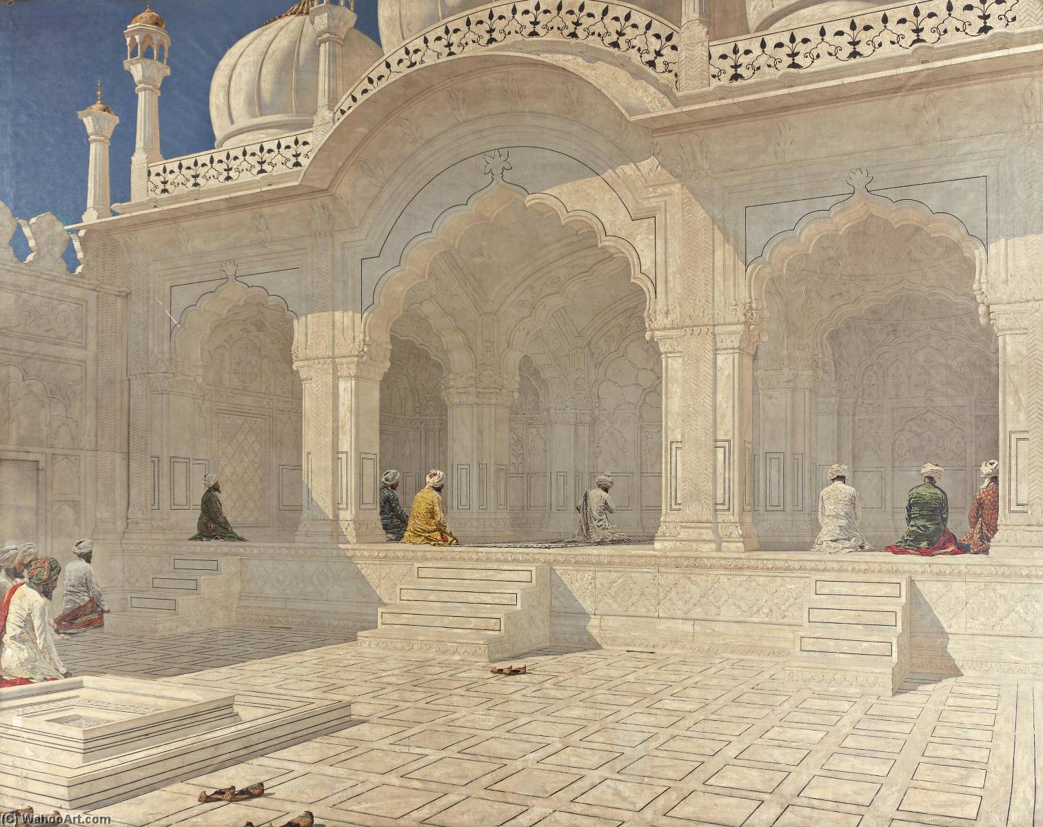 Wikioo.org - The Encyclopedia of Fine Arts - Painting, Artwork by Vasili Vasilievich Vereshchagin - Pearl Mosque at Delhi, 1876 79
