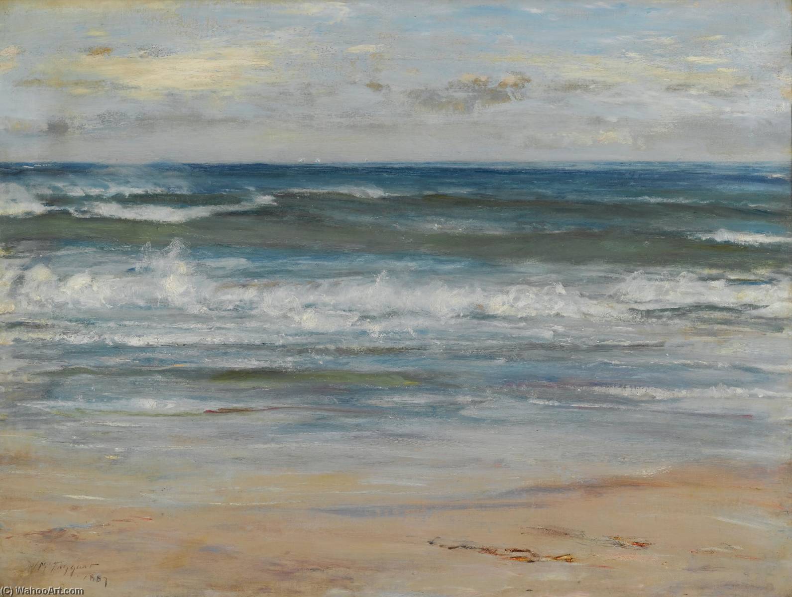 Wikioo.org - The Encyclopedia of Fine Arts - Painting, Artwork by William Mctaggart - Ocean I scan the Ocean a sail to see