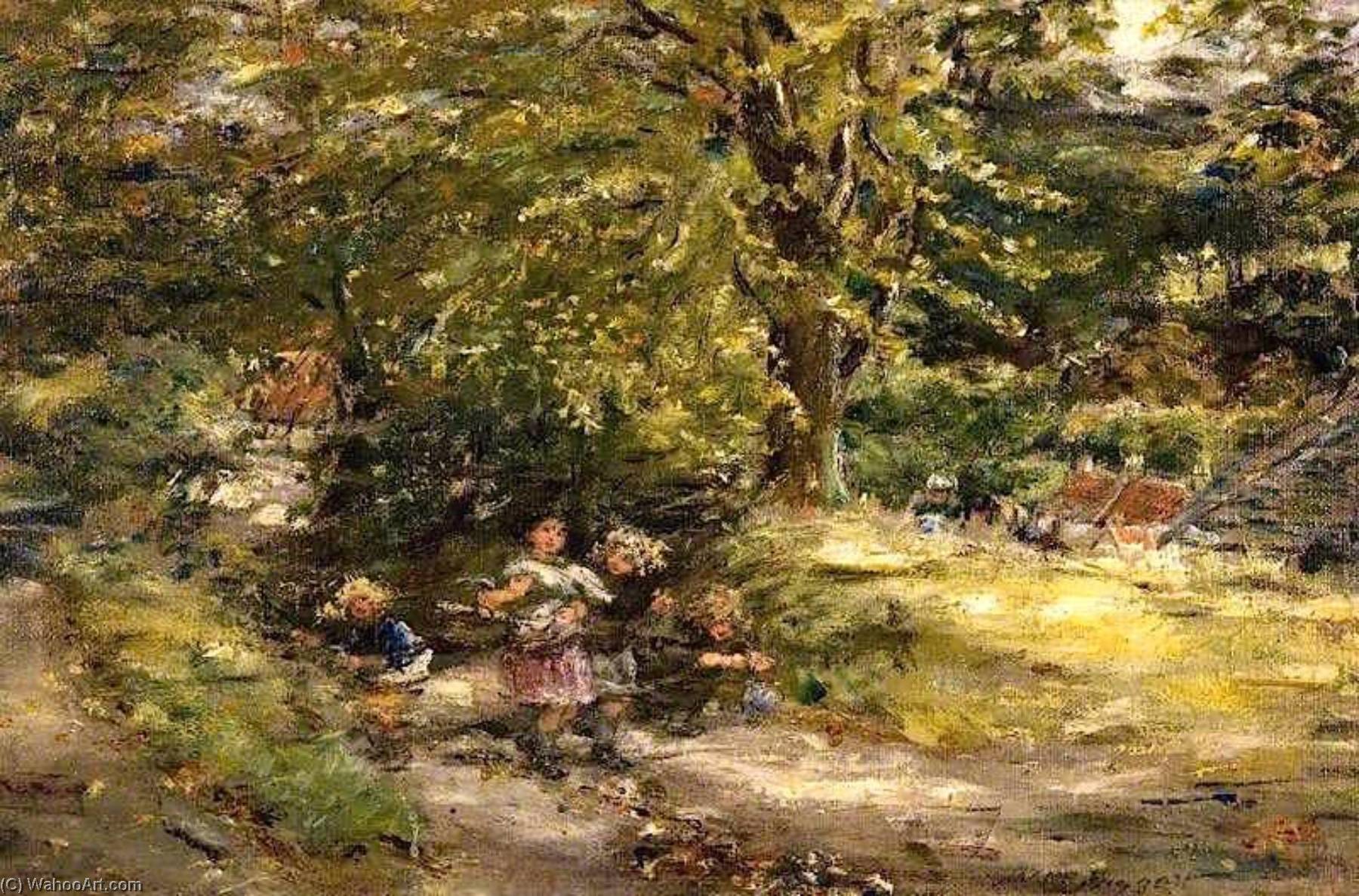 Wikioo.org - The Encyclopedia of Fine Arts - Painting, Artwork by William Mctaggart - Gathering Brambles Kevoch Mill