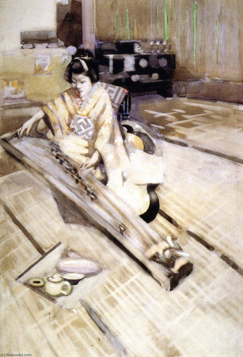 Wikioo.org - The Encyclopedia of Fine Arts - Painting, Artwork by George Henry - Koto Player, Tokyo
