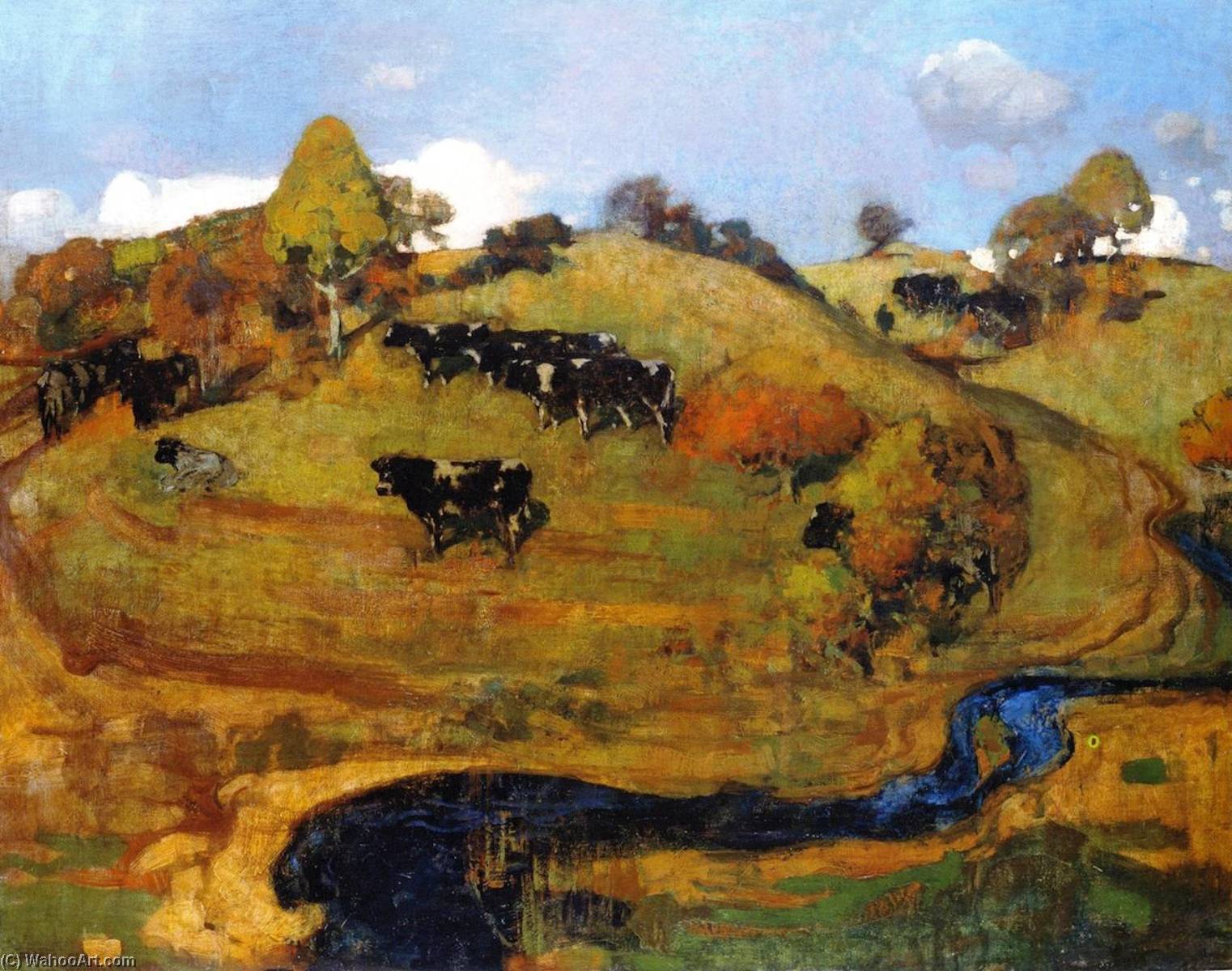 Wikioo.org - The Encyclopedia of Fine Arts - Painting, Artwork by George Henry - A Galloway Landscape