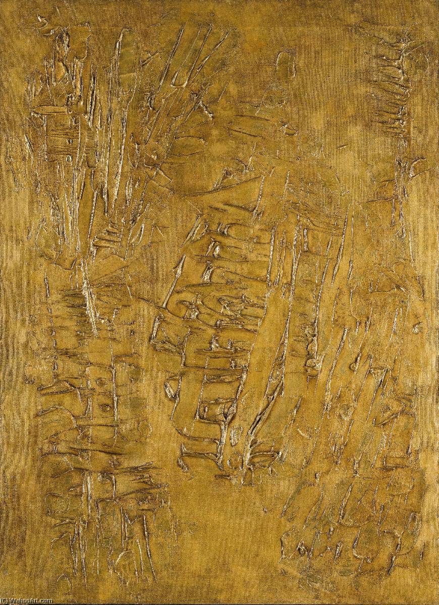 WikiOO.org - Encyclopedia of Fine Arts - Lukisan, Artwork Yiannis Gaitis - Abstract in Gold