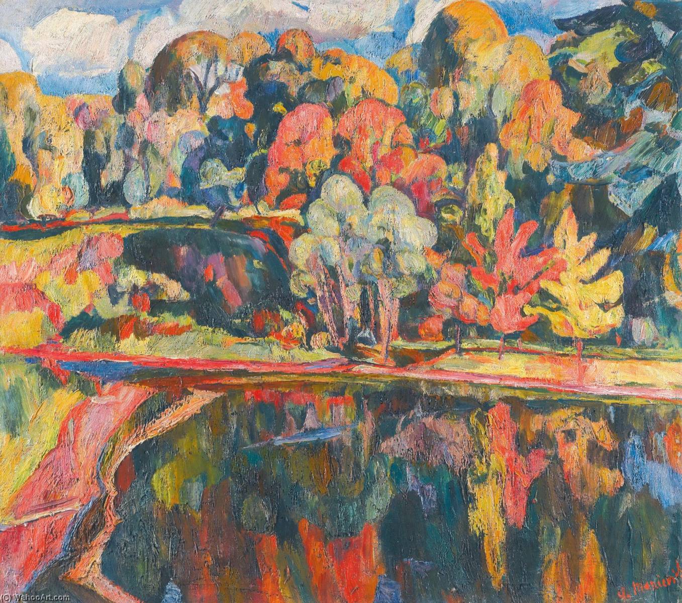 Wikioo.org - The Encyclopedia of Fine Arts - Painting, Artwork by Abraham Manievich - autumn landscape