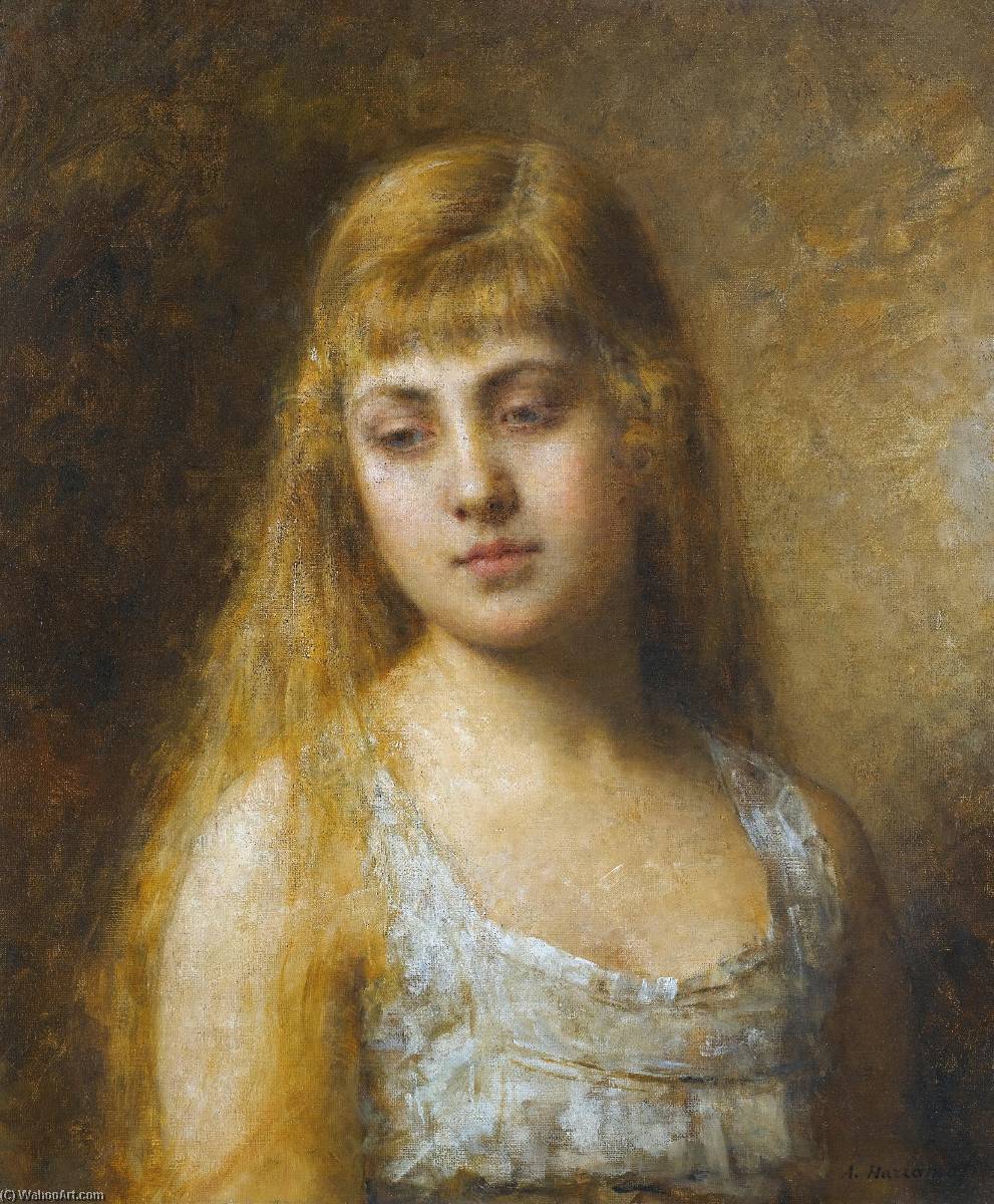 Wikioo.org – L'Encyclopédie des Beaux Arts - Peinture, Oeuvre de Alexei Alexeievich Harlamoff - Portrait de felia litvinne