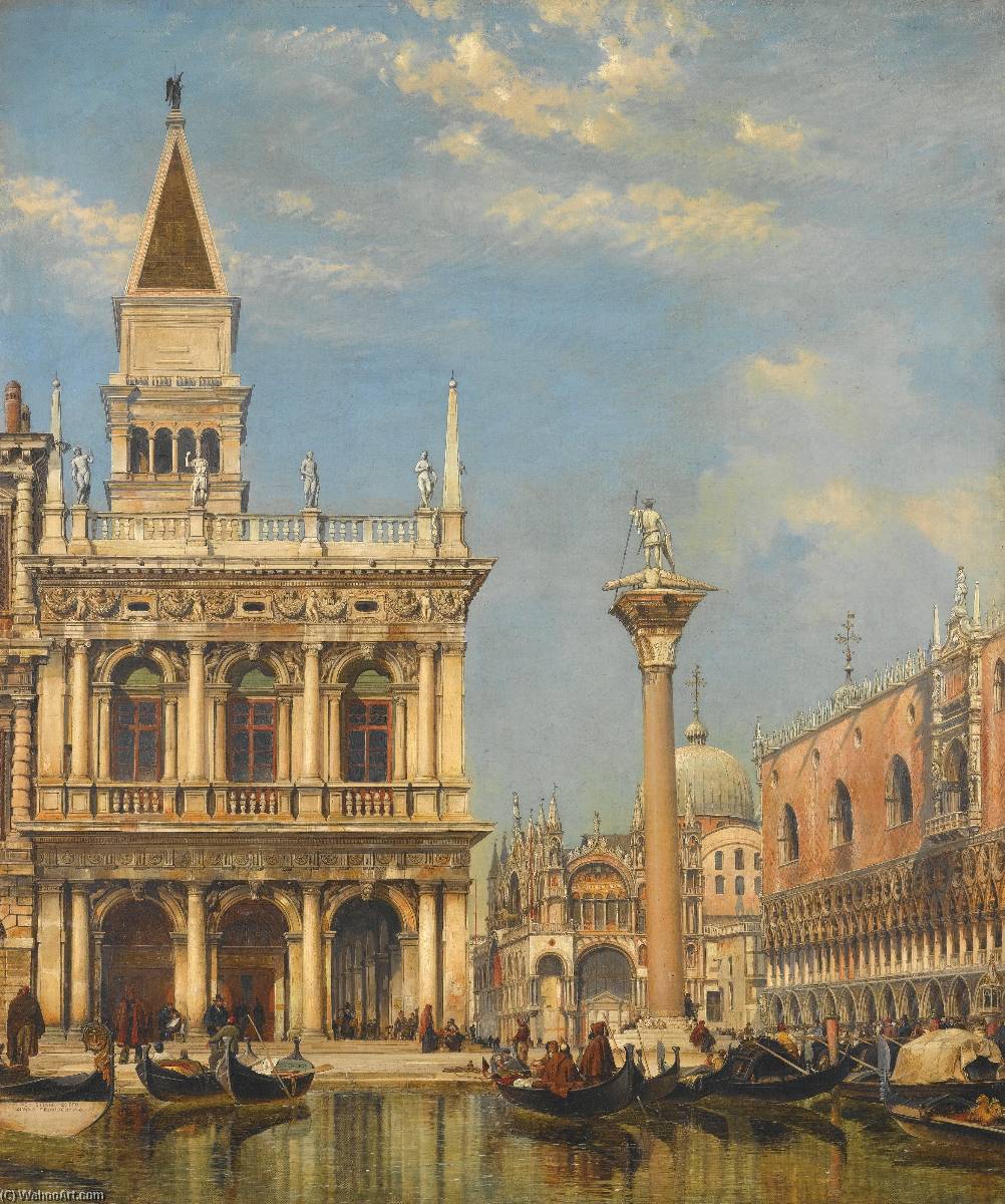 Wikioo.org - The Encyclopedia of Fine Arts - Painting, Artwork by Edward William Cooke - The Piazzetta of St Mark, Venice