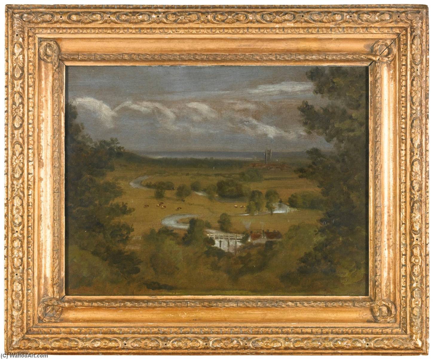Wikioo.org - Encyklopedia Sztuk Pięknych - Malarstwo, Grafika John Constable - View of Dedham Vale