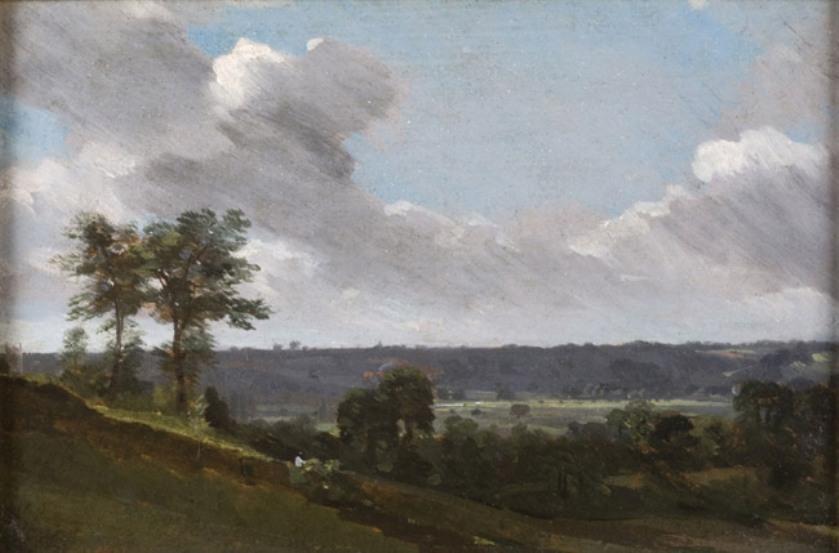 Wikioo.org - The Encyclopedia of Fine Arts - Painting, Artwork by John Constable - Hilly Landscape