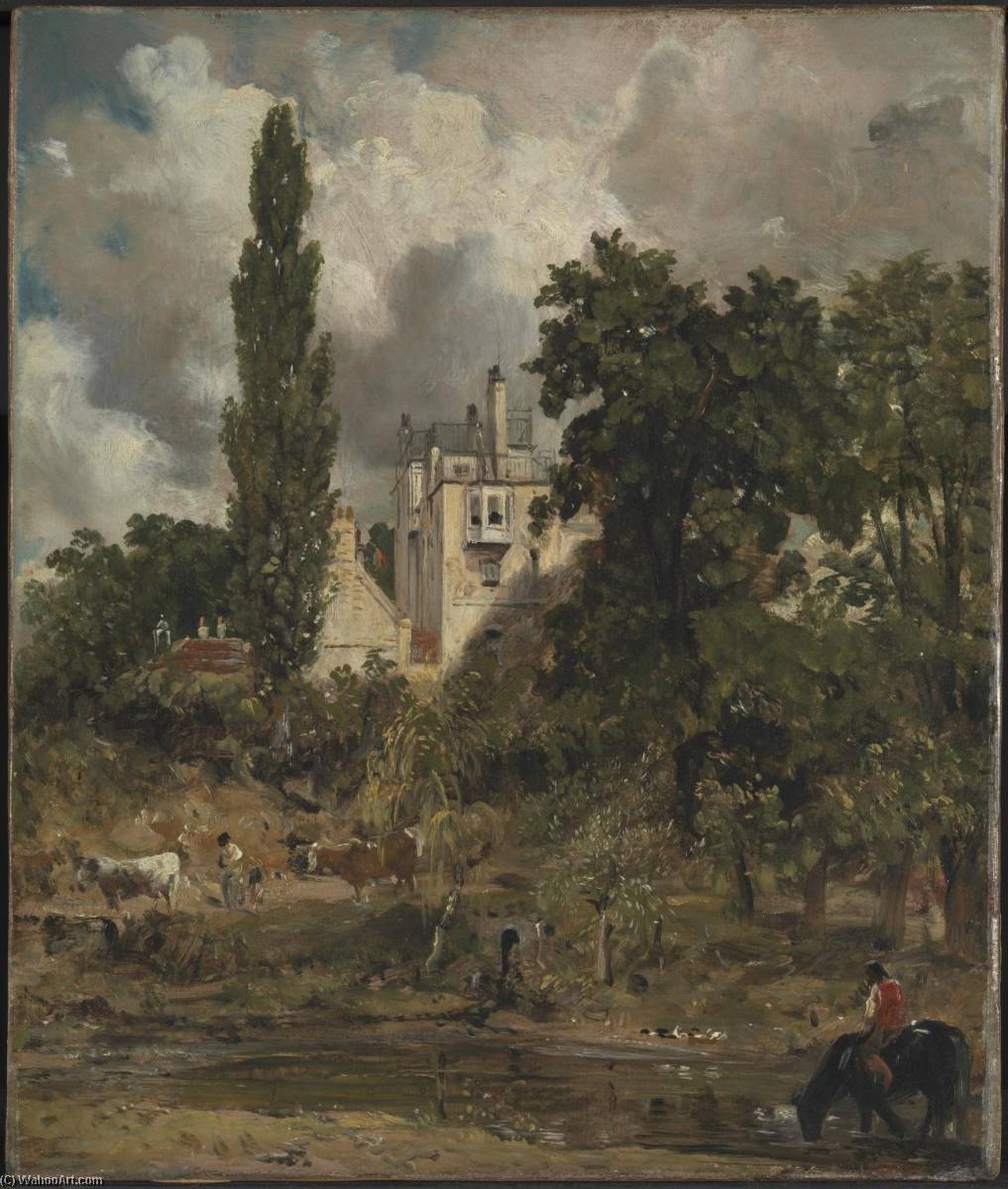 WikiOO.org – 美術百科全書 - 繪畫，作品 John Constable - 格罗夫 汉普斯特德