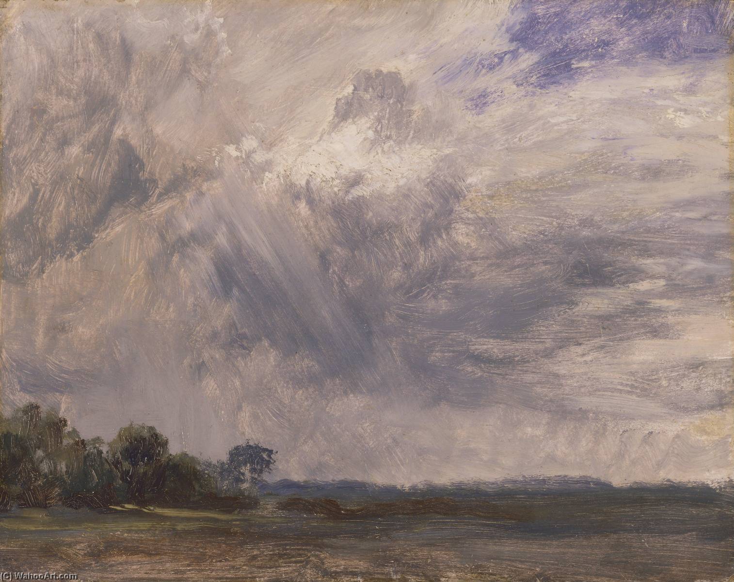 WikiOO.org - Енциклопедия за изящни изкуства - Живопис, Произведения на изкуството John Constable - Study of a Cloudy Sky