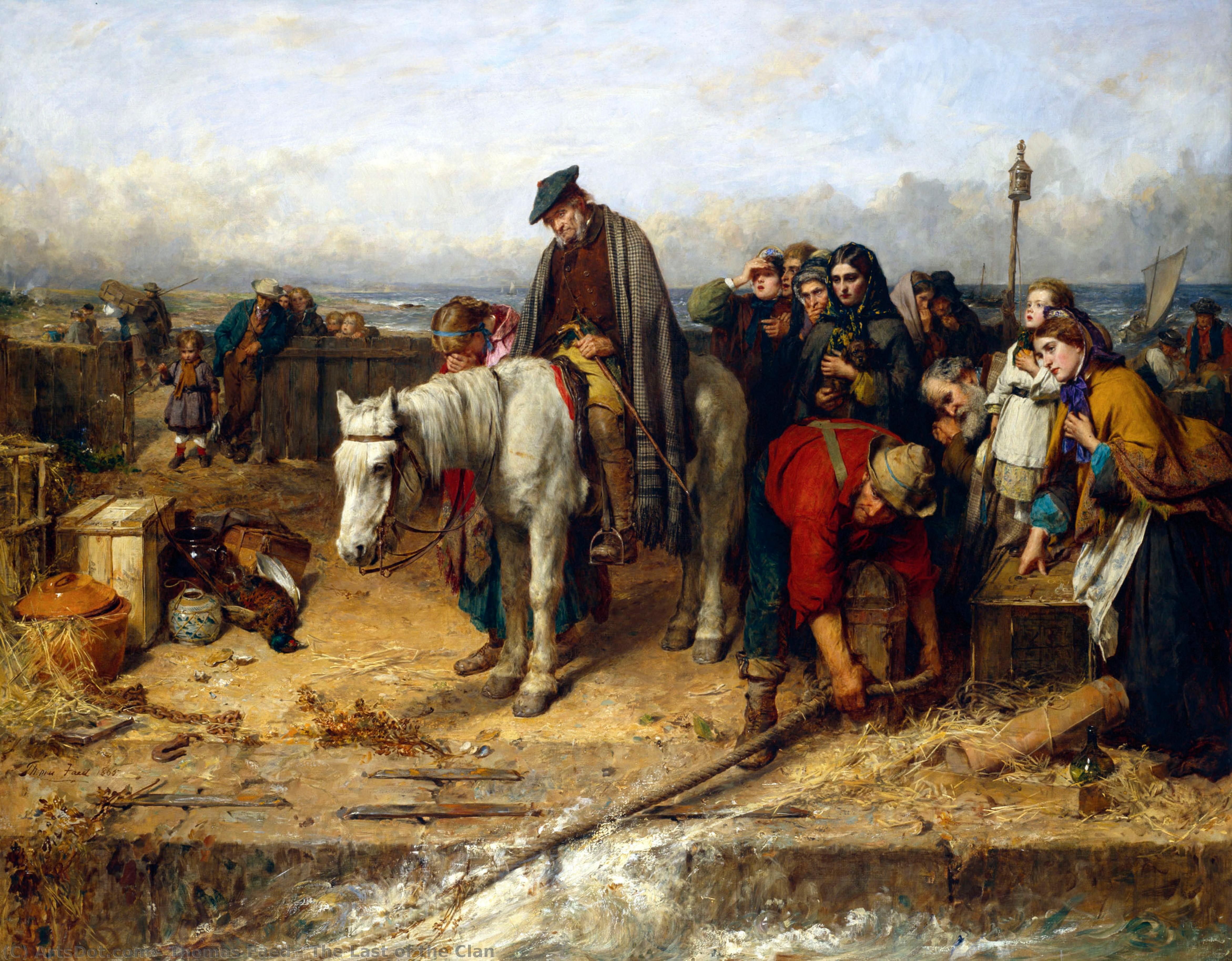 Wikioo.org - The Encyclopedia of Fine Arts - Painting, Artwork by Thomas Faed - The Last of the Clan