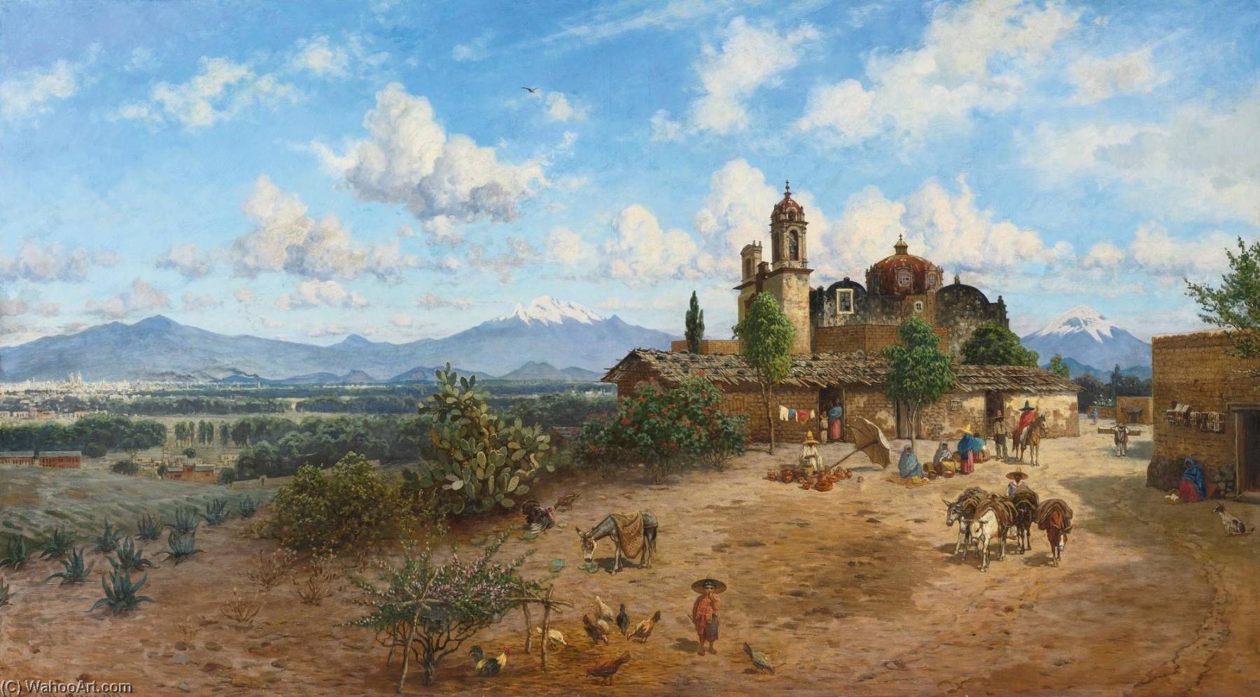Wikioo.org - The Encyclopedia of Fine Arts - Painting, Artwork by August Lohr - El Valle de MÉxico