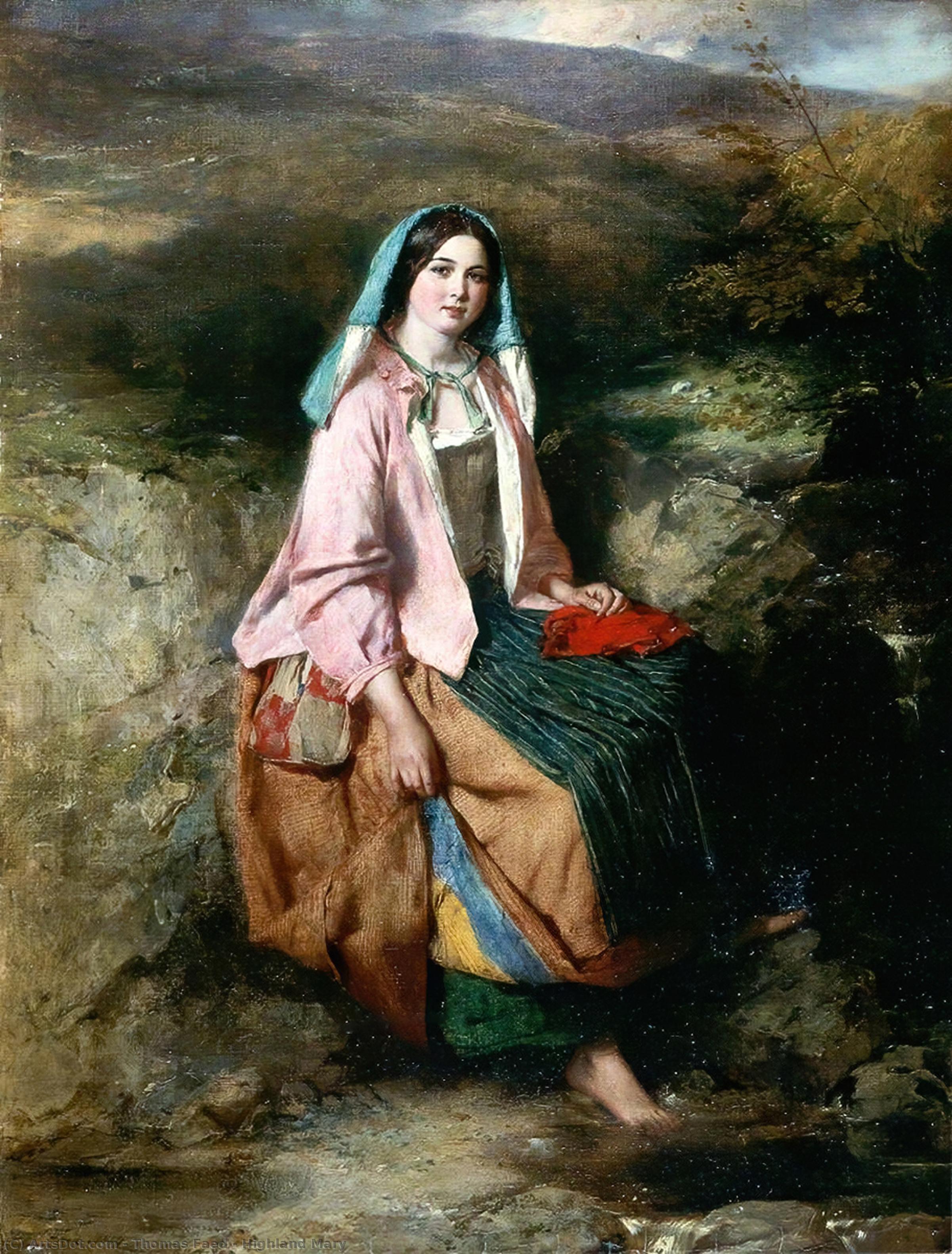WikiOO.org - Encyclopedia of Fine Arts - Maleri, Artwork Thomas Faed - Highland Mary
