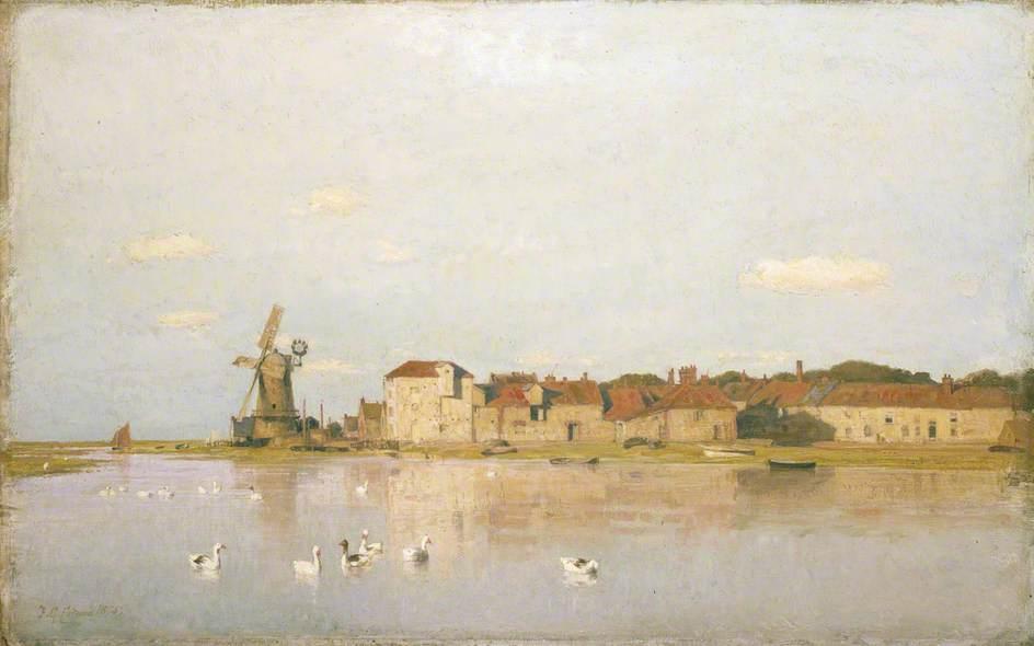 Wikioo.org - The Encyclopedia of Fine Arts - Painting, Artwork by Frederick George Cotman - A Flood Tide at Cley next the Sea, Norfolk