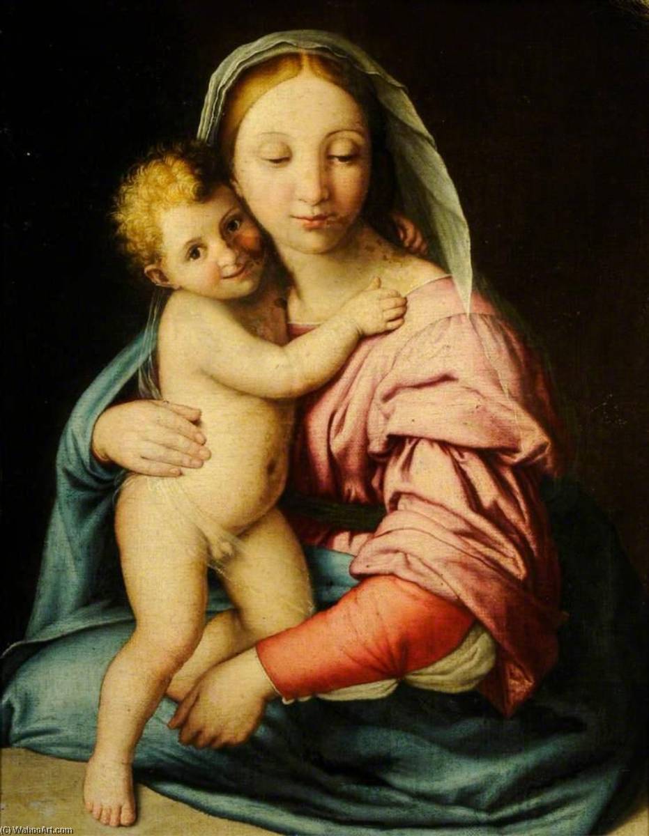 Wikioo.org - The Encyclopedia of Fine Arts - Painting, Artwork by Giovanni Salvi Da Sassoferrato - Madonna and Child