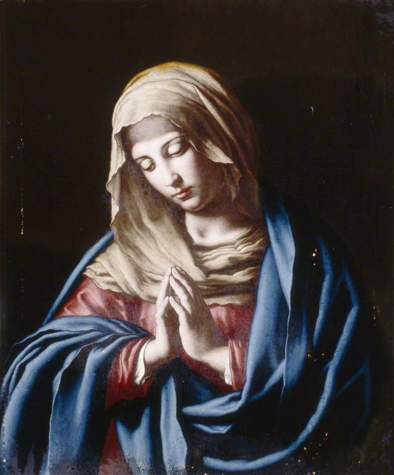 WikiOO.org – 美術百科全書 - 繪畫，作品 Giovanni Salvi Da Sassoferrato - 麦当娜在 祷告
