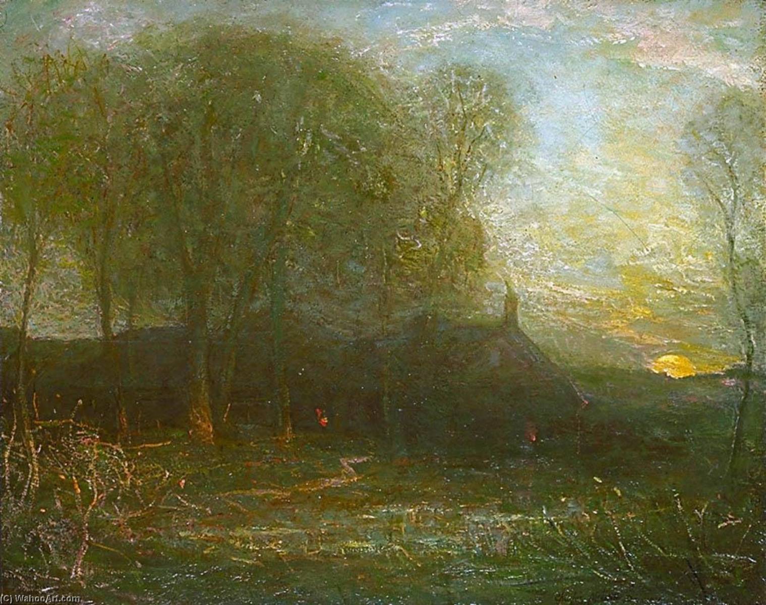 Wikioo.org - The Encyclopedia of Fine Arts - Painting, Artwork by Charles Melville Dewey - The Harvest Moon
