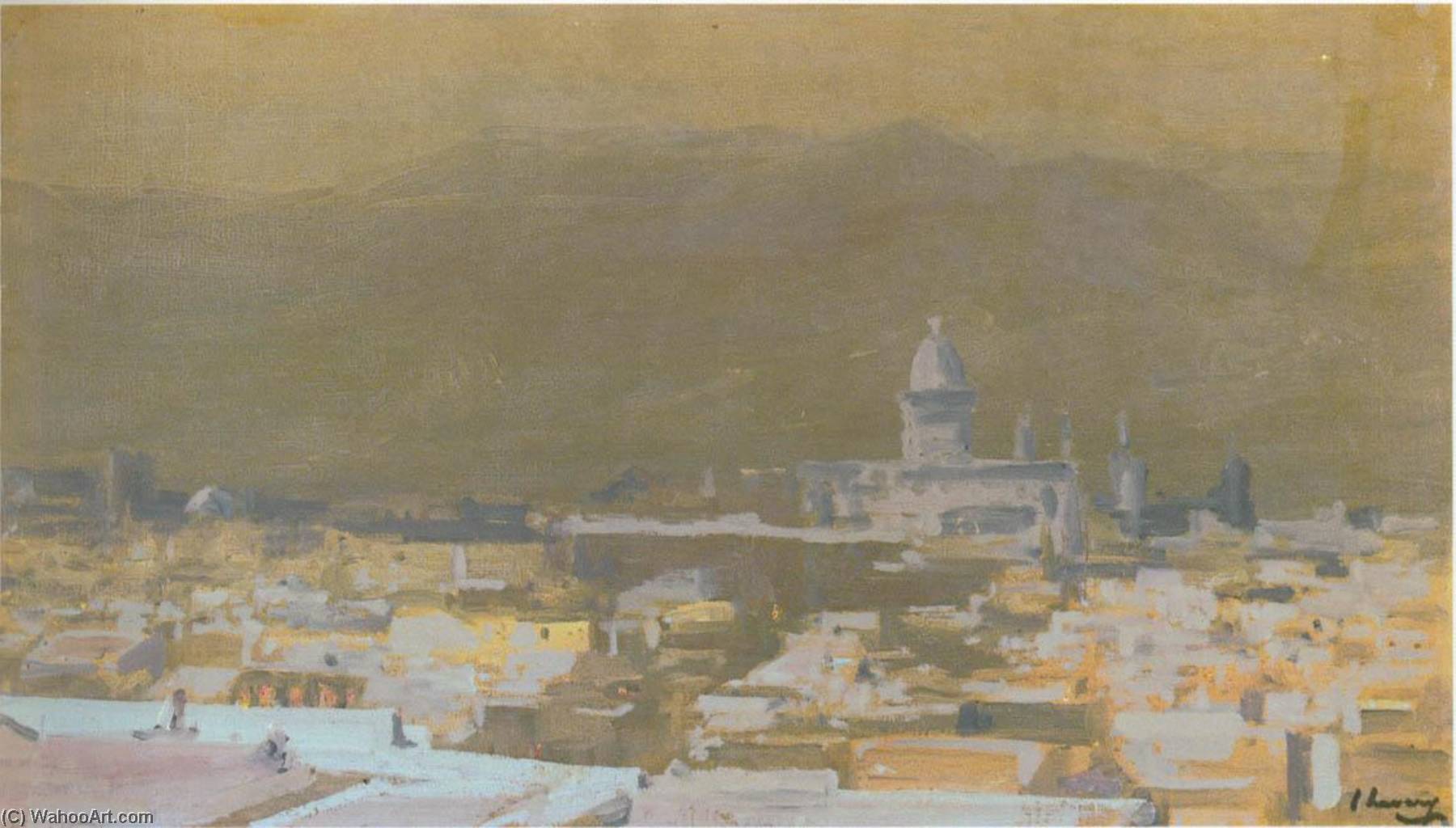 Wikioo.org - The Encyclopedia of Fine Arts - Painting, Artwork by John Lavery - Moonlight, Tetuan Morocco