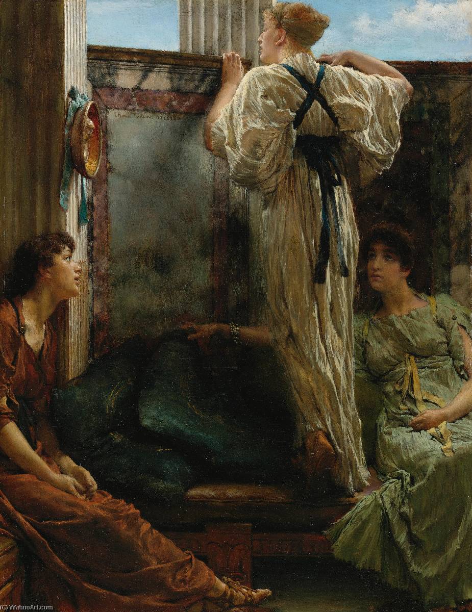 Wikioo.org - The Encyclopedia of Fine Arts - Painting, Artwork by Lawrence Alma-Tadema - Who is It (Inquisitive)