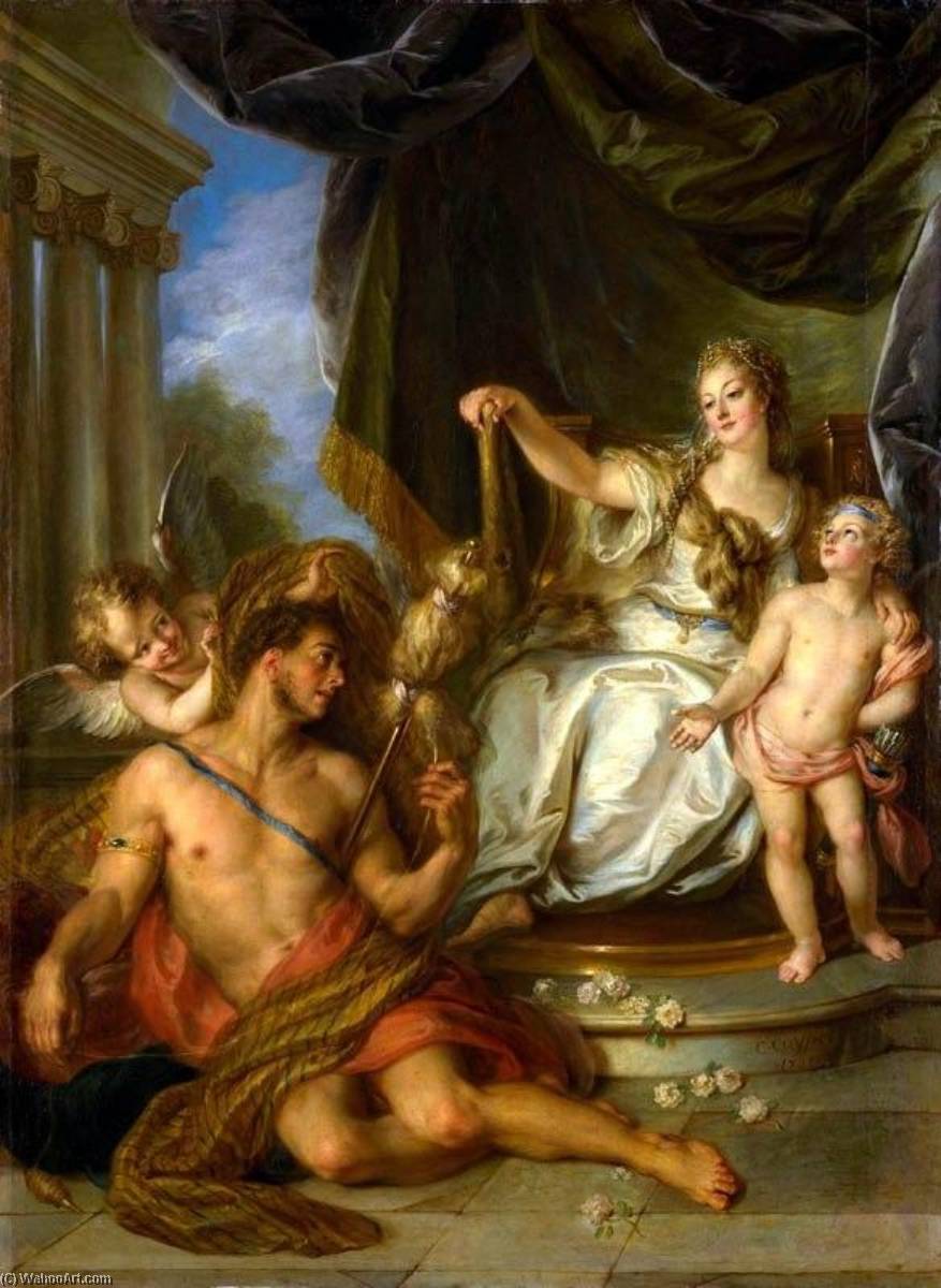 Wikioo.org - The Encyclopedia of Fine Arts - Painting, Artwork by Charles Antoine Coypel Iv - Hercules and Omphale