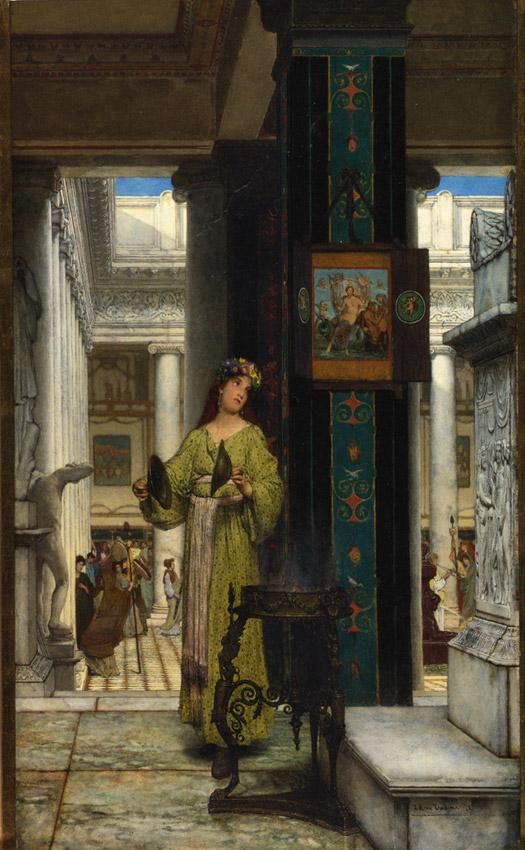 Wikioo.org – L'Encyclopédie des Beaux Arts - Peinture, Oeuvre de Lawrence Alma-Tadema - dans le temple