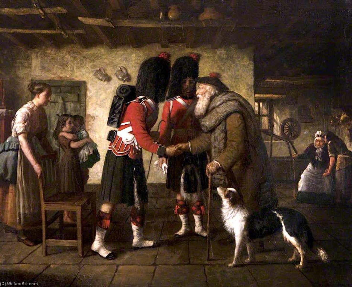 Wikioo.org - The Encyclopedia of Fine Arts - Painting, Artwork by Hugh Cameron Wilson - The Highlanders' Farewell