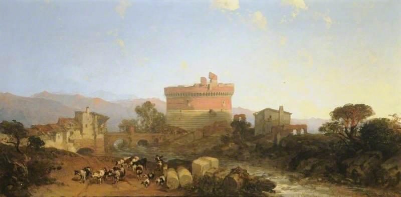 Wikioo.org - The Encyclopedia of Fine Arts - Painting, Artwork by David Roberts - The Mausoleum of Plautus Lucanus