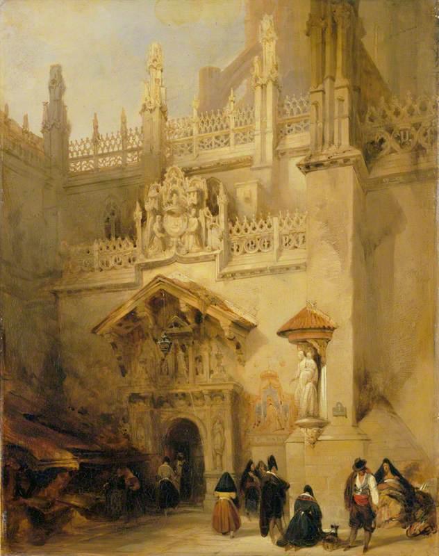 Wikioo.org - The Encyclopedia of Fine Arts - Painting, Artwork by David Roberts - Granada the Chapel of Ferdinand and Isabella
