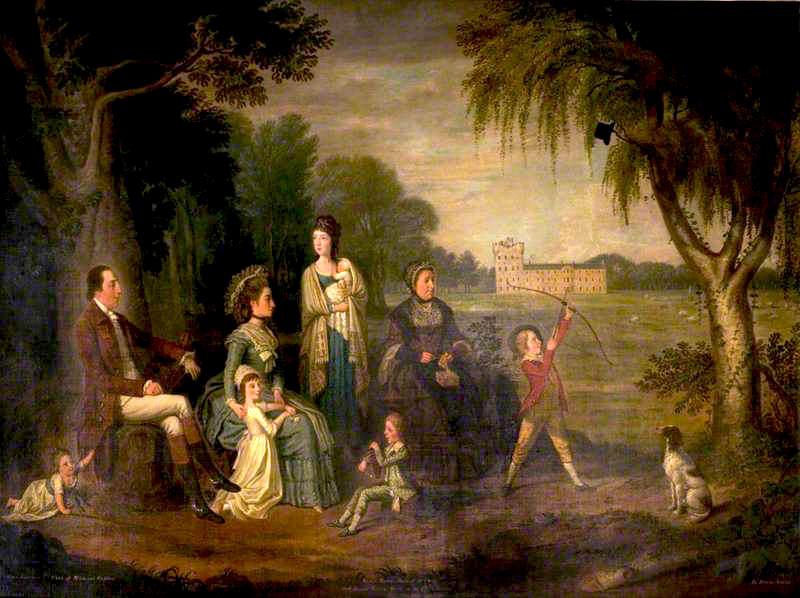 Wikioo.org - The Encyclopedia of Fine Arts - Painting, Artwork by David Allan - John Francis, 7th Earl of Mar, and Family