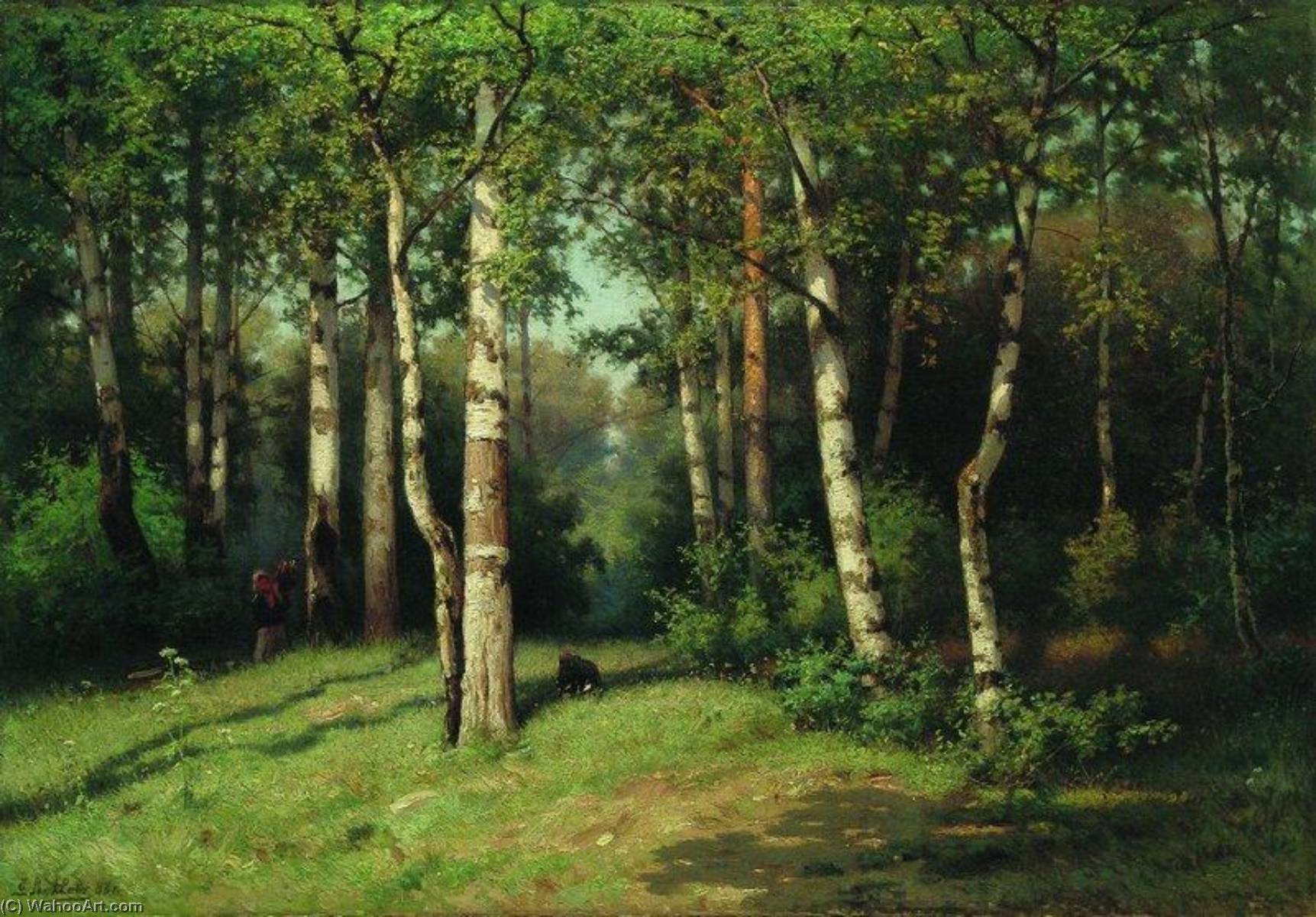 Wikioo.org - The Encyclopedia of Fine Arts - Painting, Artwork by Efim Efimovich Volkov - Midday in the Woods