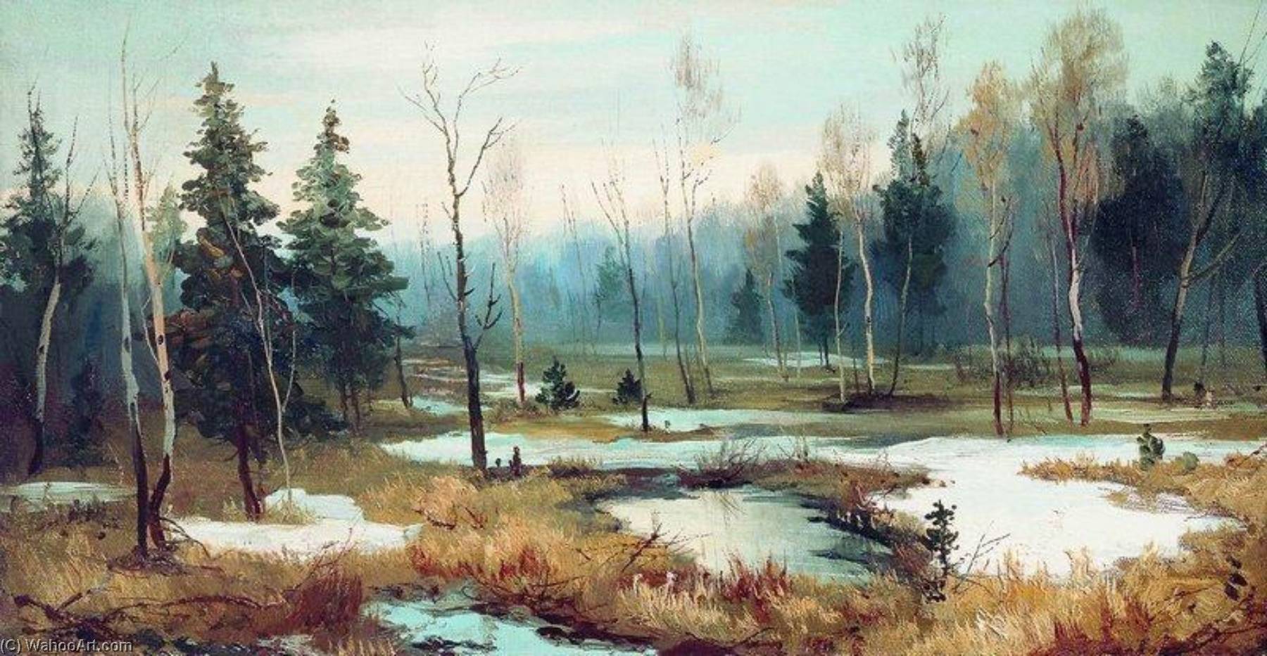 Wikioo.org - The Encyclopedia of Fine Arts - Painting, Artwork by Efim Efimovich Volkov - The End of Winter