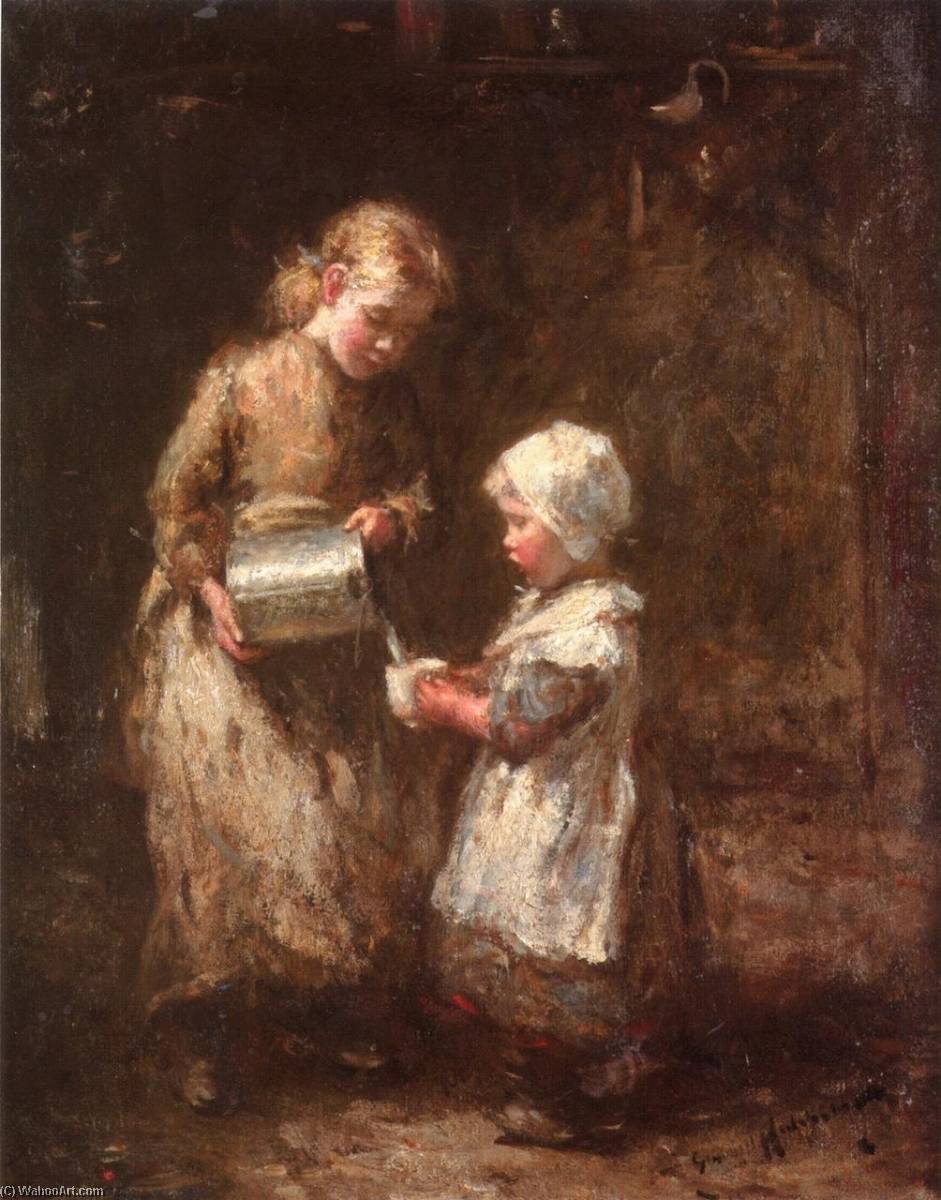 Wikioo.org - The Encyclopedia of Fine Arts - Painting, Artwork by Robert Gemmell Hutchison - A Helping Hand