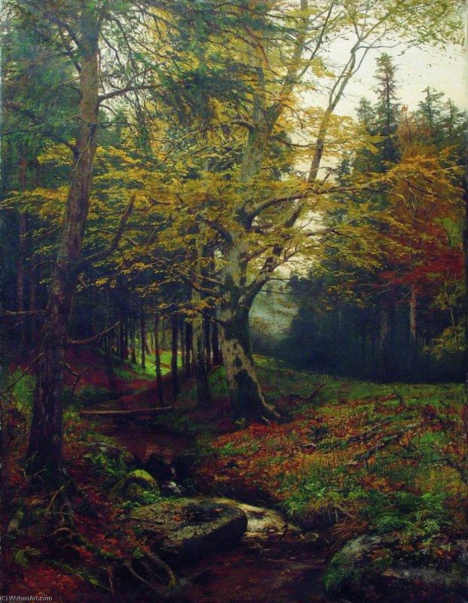 Wikioo.org – L'Encyclopédie des Beaux Arts - Peinture, Oeuvre de Efim Efimovich Volkov - forêt ruisseau