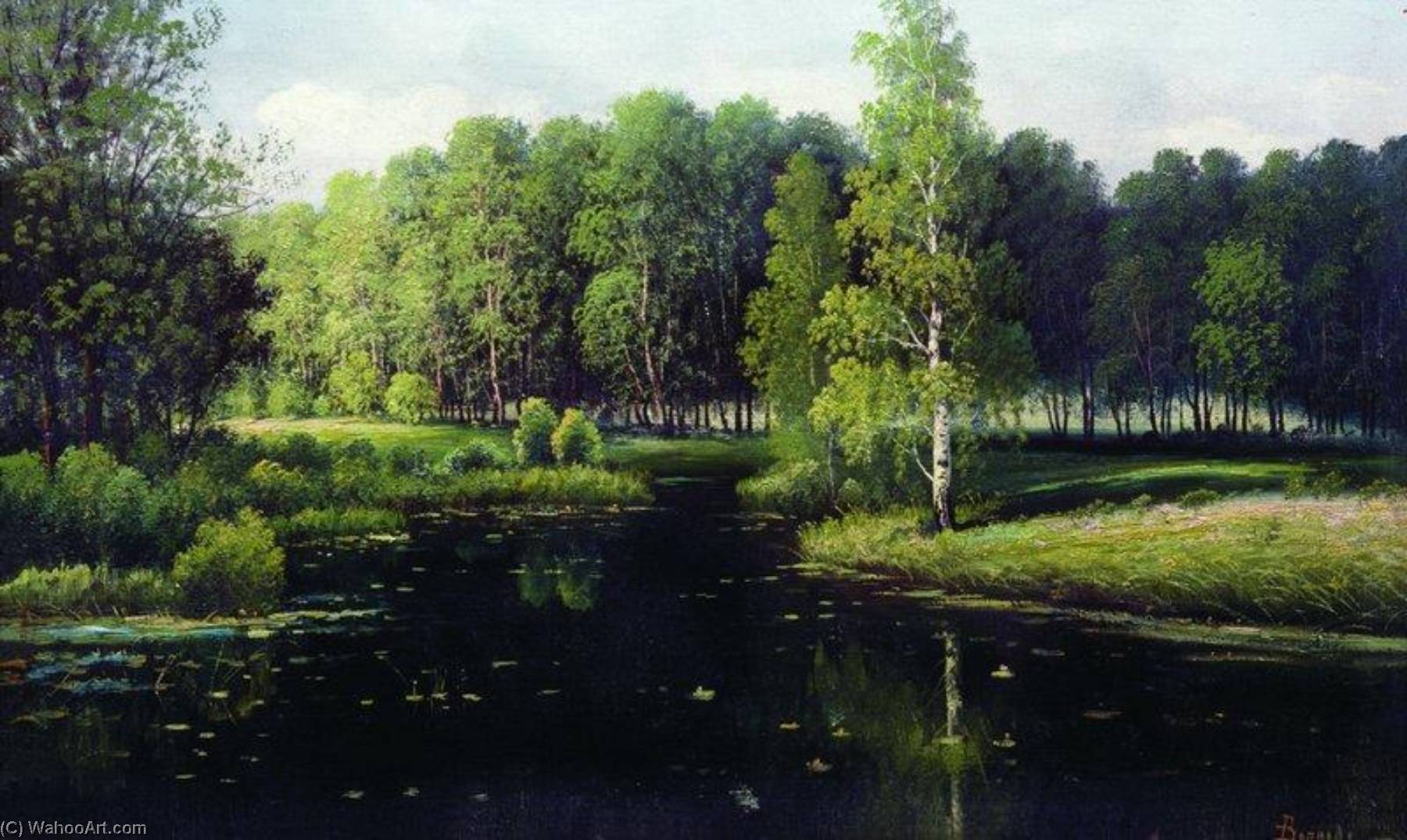 Wikioo.org - The Encyclopedia of Fine Arts - Painting, Artwork by Efim Efimovich Volkov - Forest Landscape