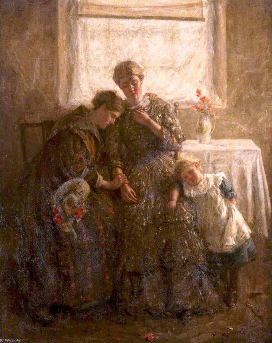 Wikioo.org - The Encyclopedia of Fine Arts - Painting, Artwork by Robert Gemmell Hutchison - Mourning, Dora and Mary