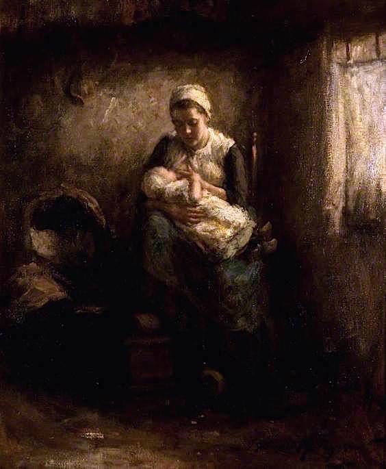 Wikioo.org - The Encyclopedia of Fine Arts - Painting, Artwork by Robert Gemmell Hutchison - A Dutch Mother