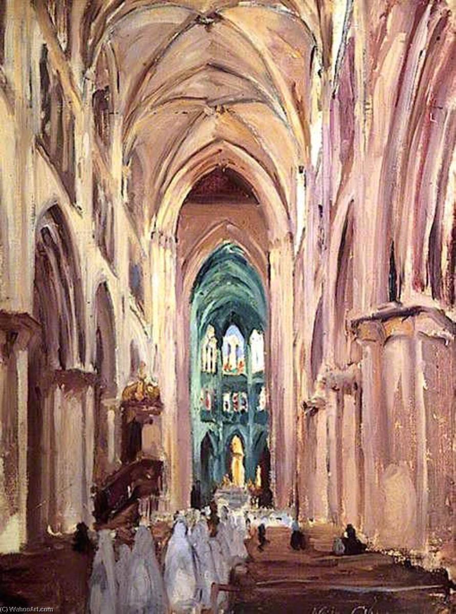 Wikioo.org - The Encyclopedia of Fine Arts - Painting, Artwork by Emily Maria Eardley Childers - Interior of a Cathedral