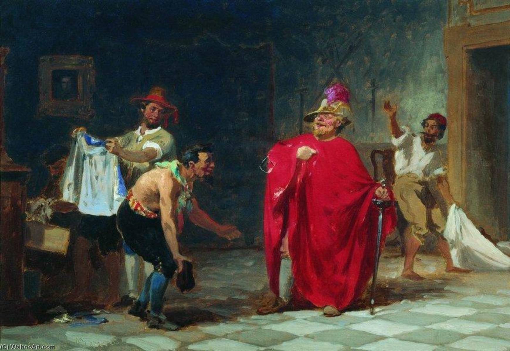 Wikioo.org - The Encyclopedia of Fine Arts - Painting, Artwork by Fedor Bronnikov - The Masquerade